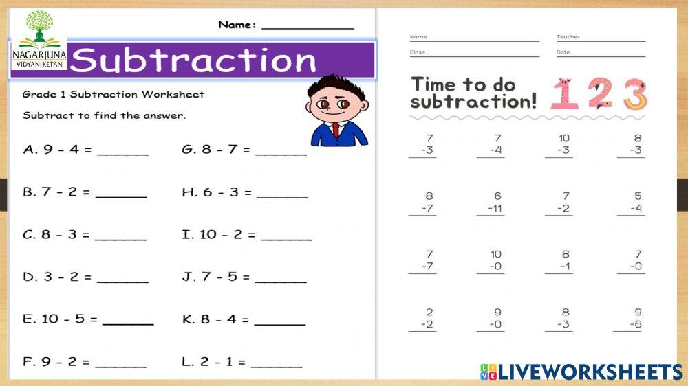 Maths-Grade 1 interactive worksheet | Live Worksheets