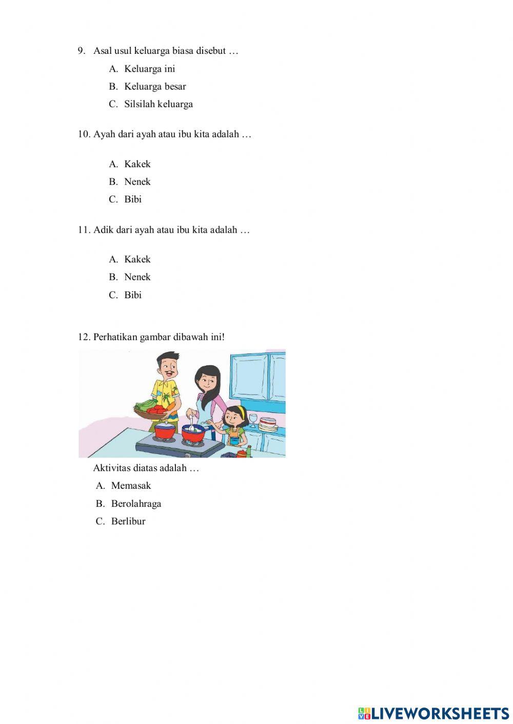 Soal PAS TEMA 4 KELAS 1