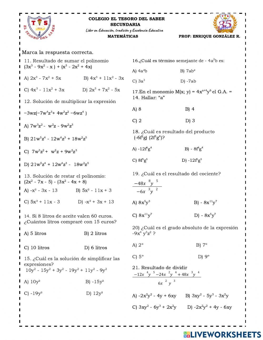 Examen de simulación
