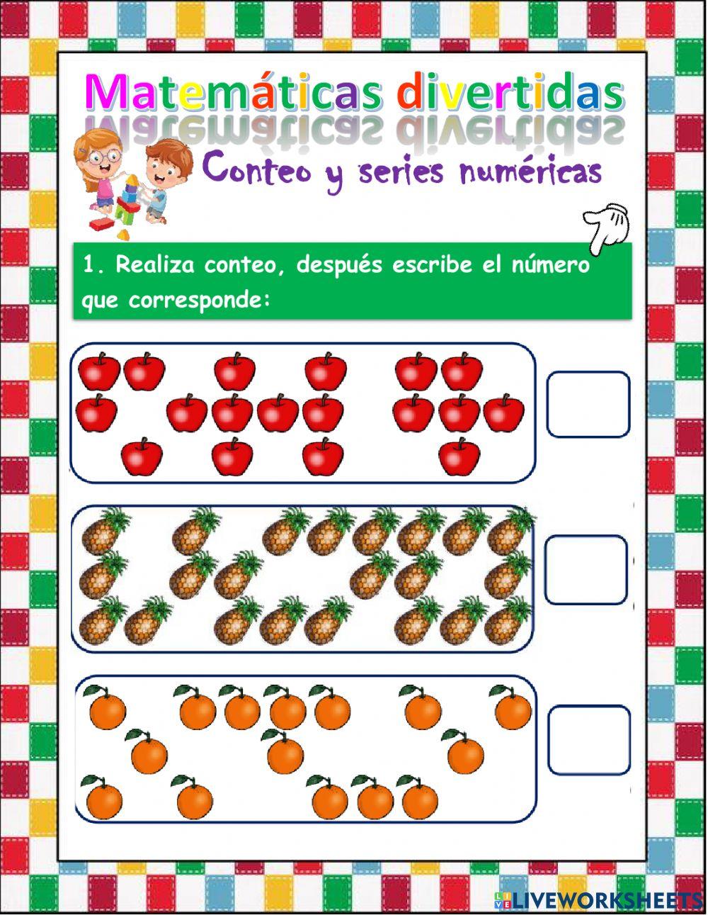 Conteo y series numéricas Conteo y series numéricas
