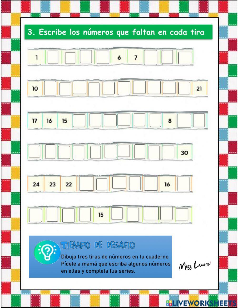 Conteo y series numéricas Conteo y series numéricas