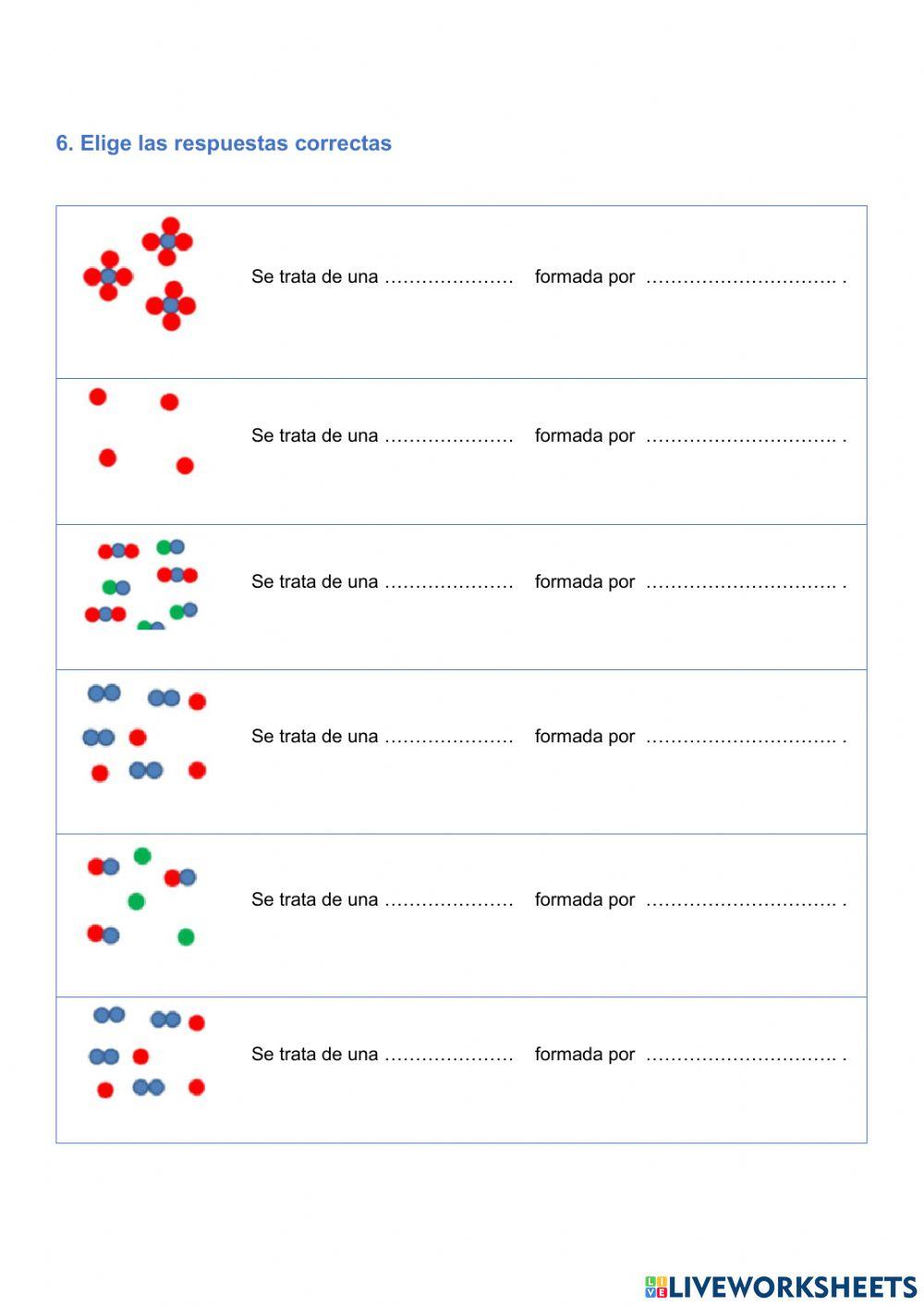 La materia está formada por átomos