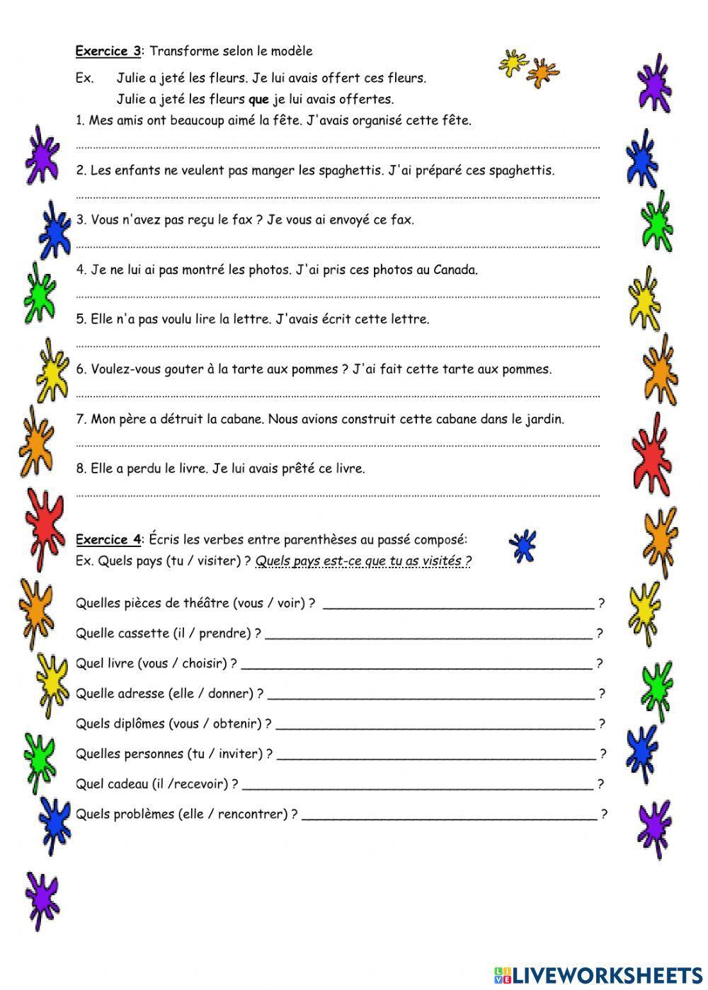 L'accord du participe passé