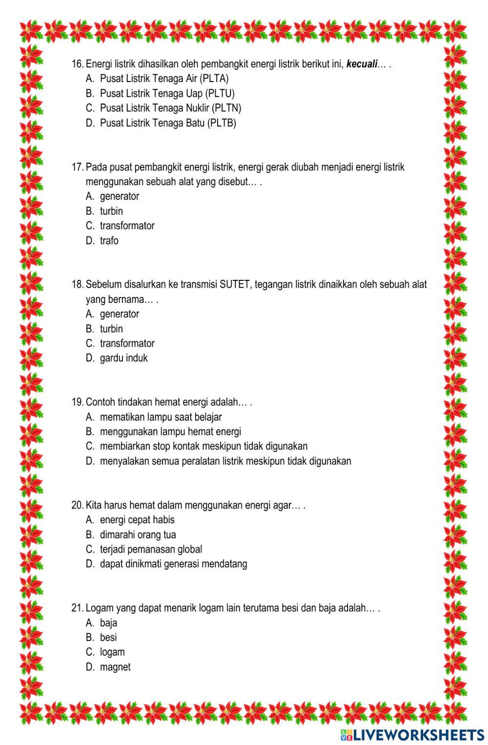 PAS 1 Muatan 3 Kelas 6 PAS 1 Muatan 3 Kelas 6
