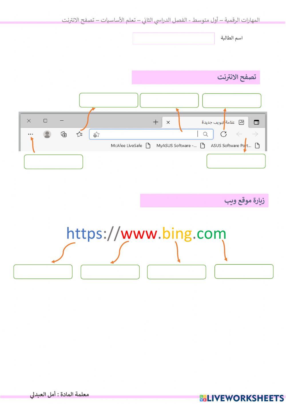 مهارات رقمية - تصفح الانترنت