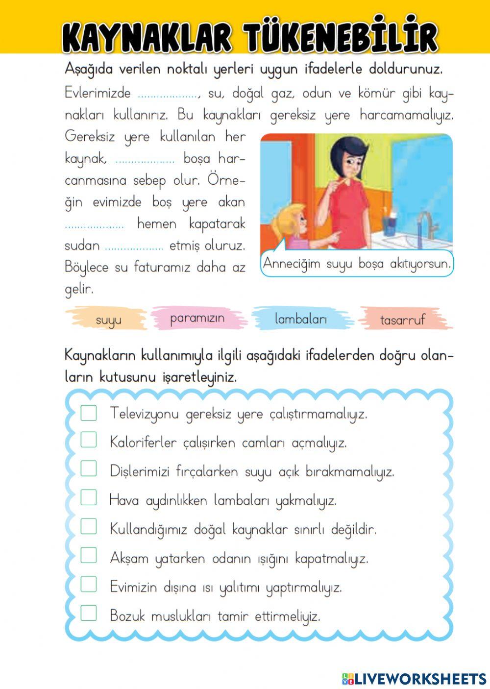 Kaynaklar Tükenebilir