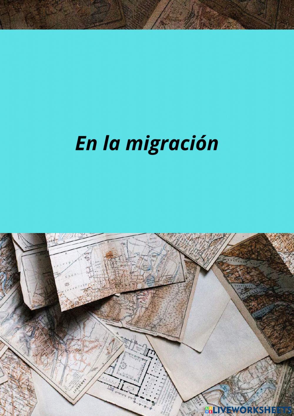 En la migración