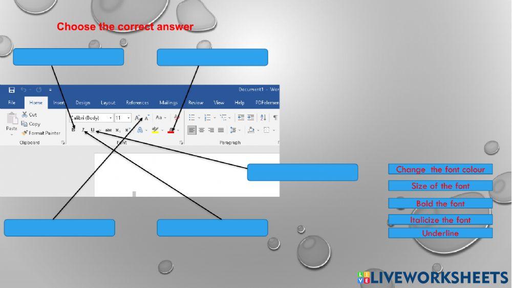 Word interactive worksheet for grade 07 | Live Worksheets
