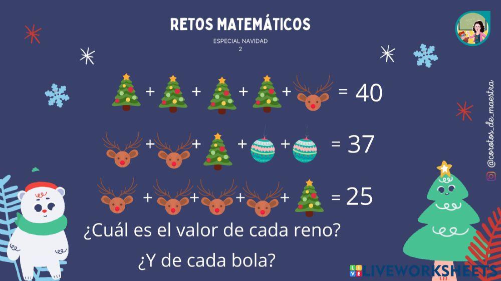 Retos matemáticos especial navidad 2