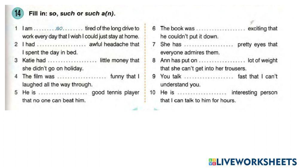 So-Such-What-How -(Round up 5 -1)