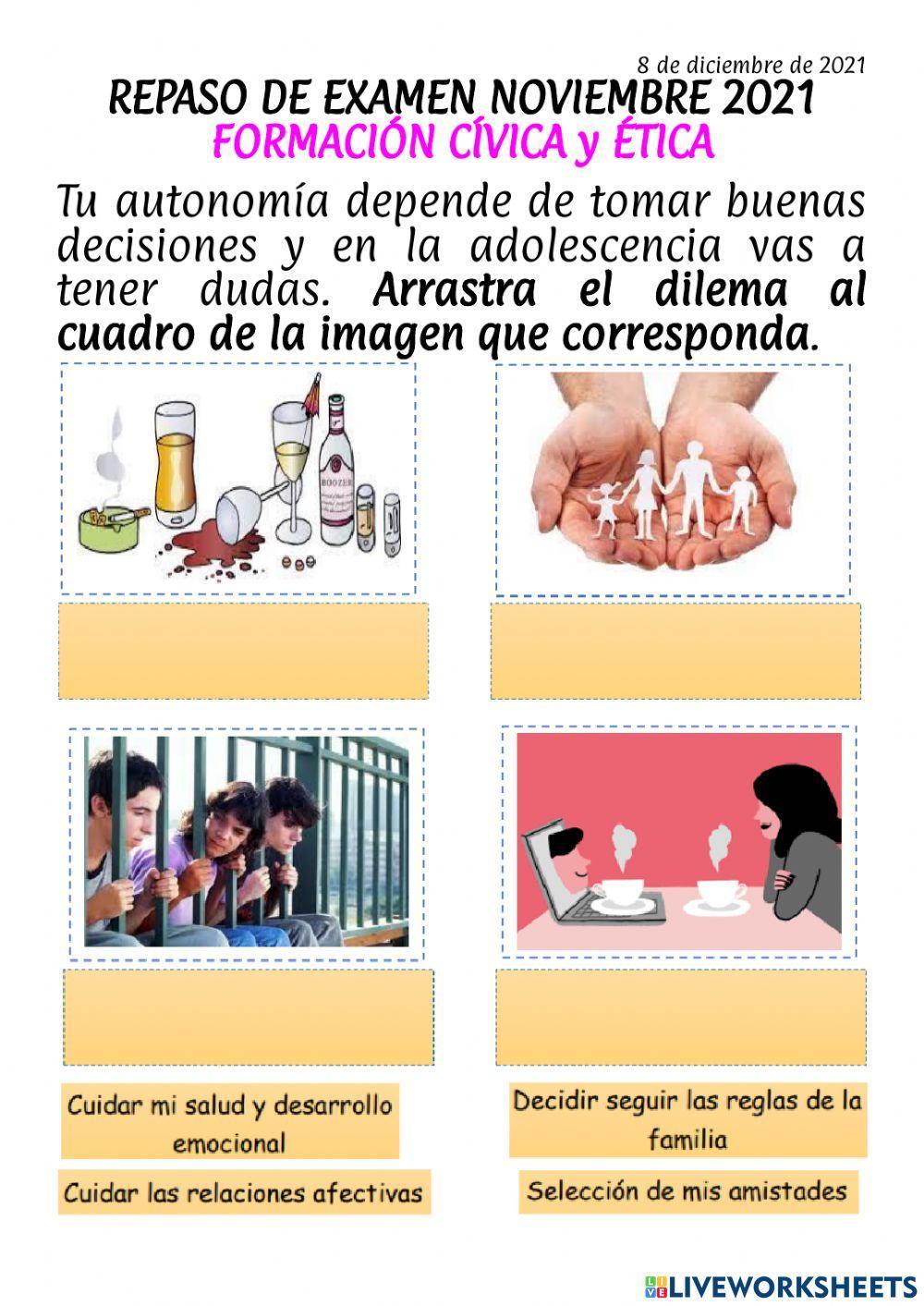 REPASO DE EXAMEN NOVIEMBRE 2021 FORMACIÓN CÍVICA y ÉTICA