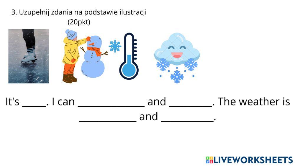 Seasons of the year, months and weather
