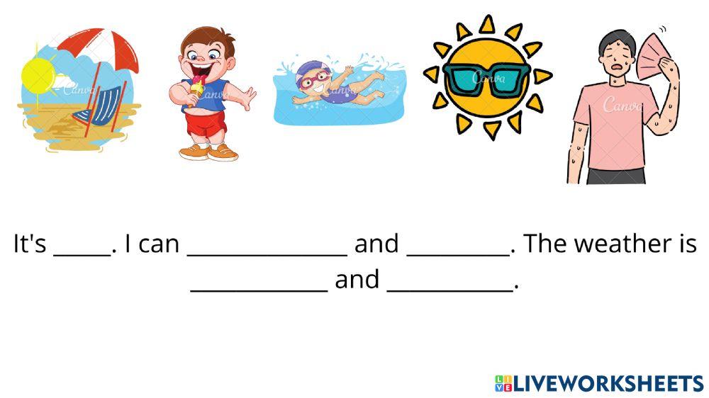 Seasons of the year, months and weather