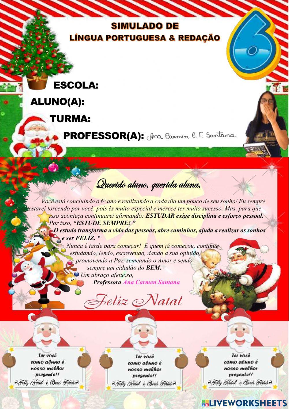 Simulado ana carmen de português