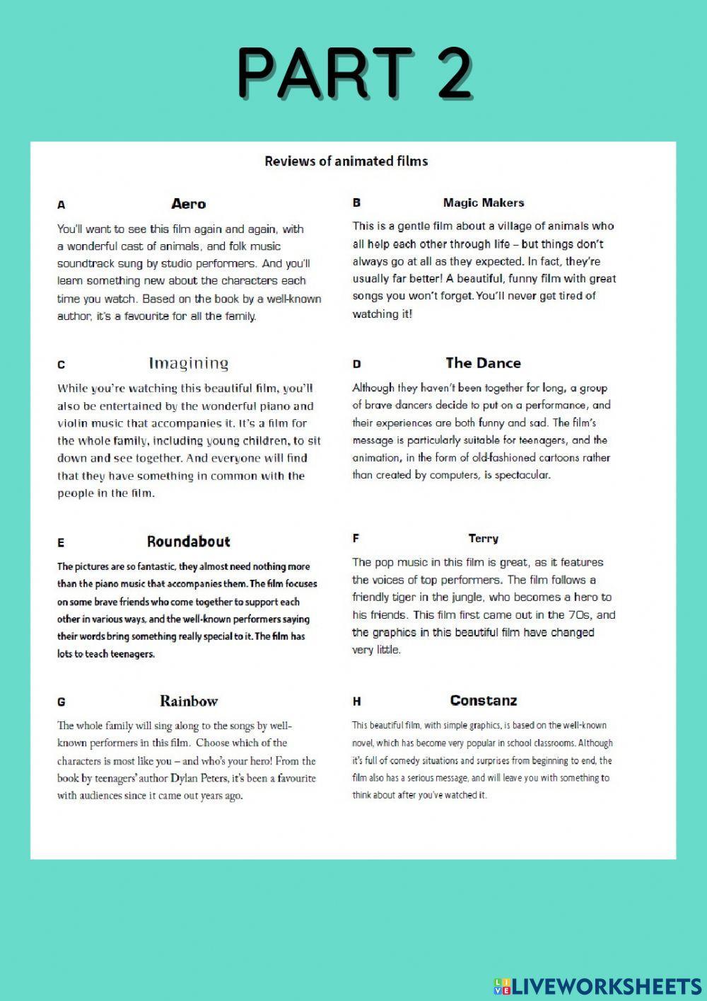 First term exam - B1 - reading