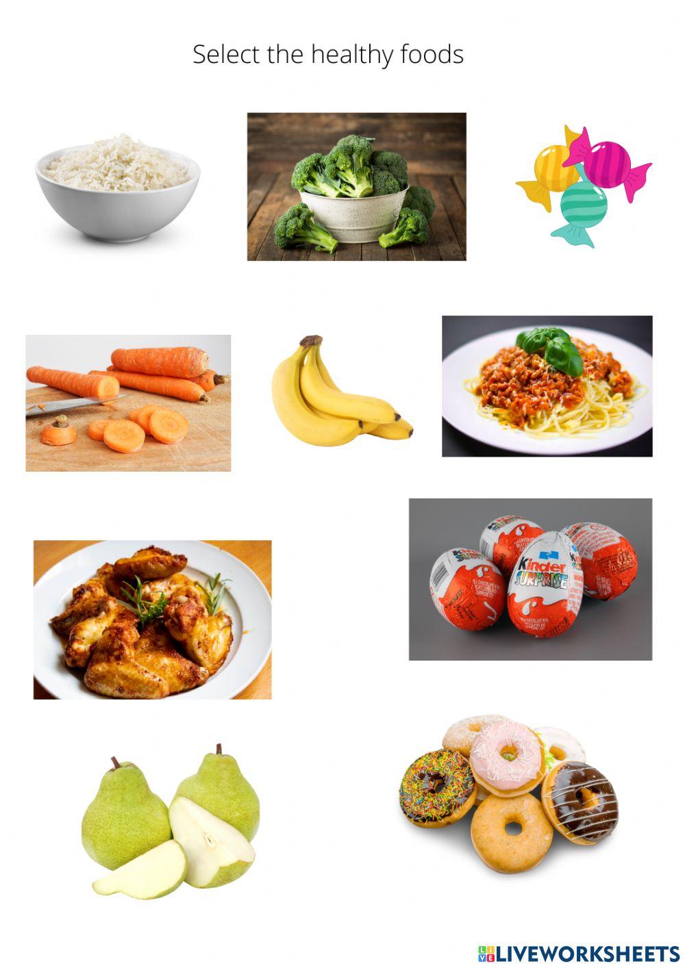 Food groups and 5 senses