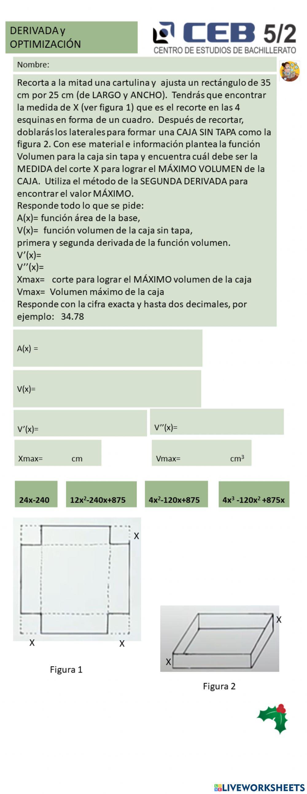 Optimización: máximos y mínimos