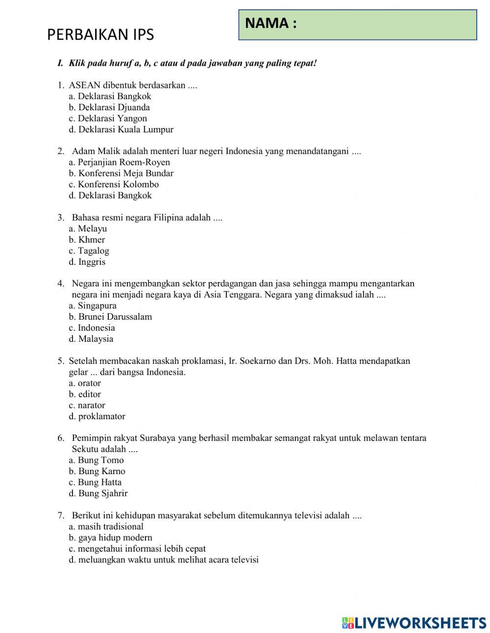 Perbaikan nilai ips pas 1