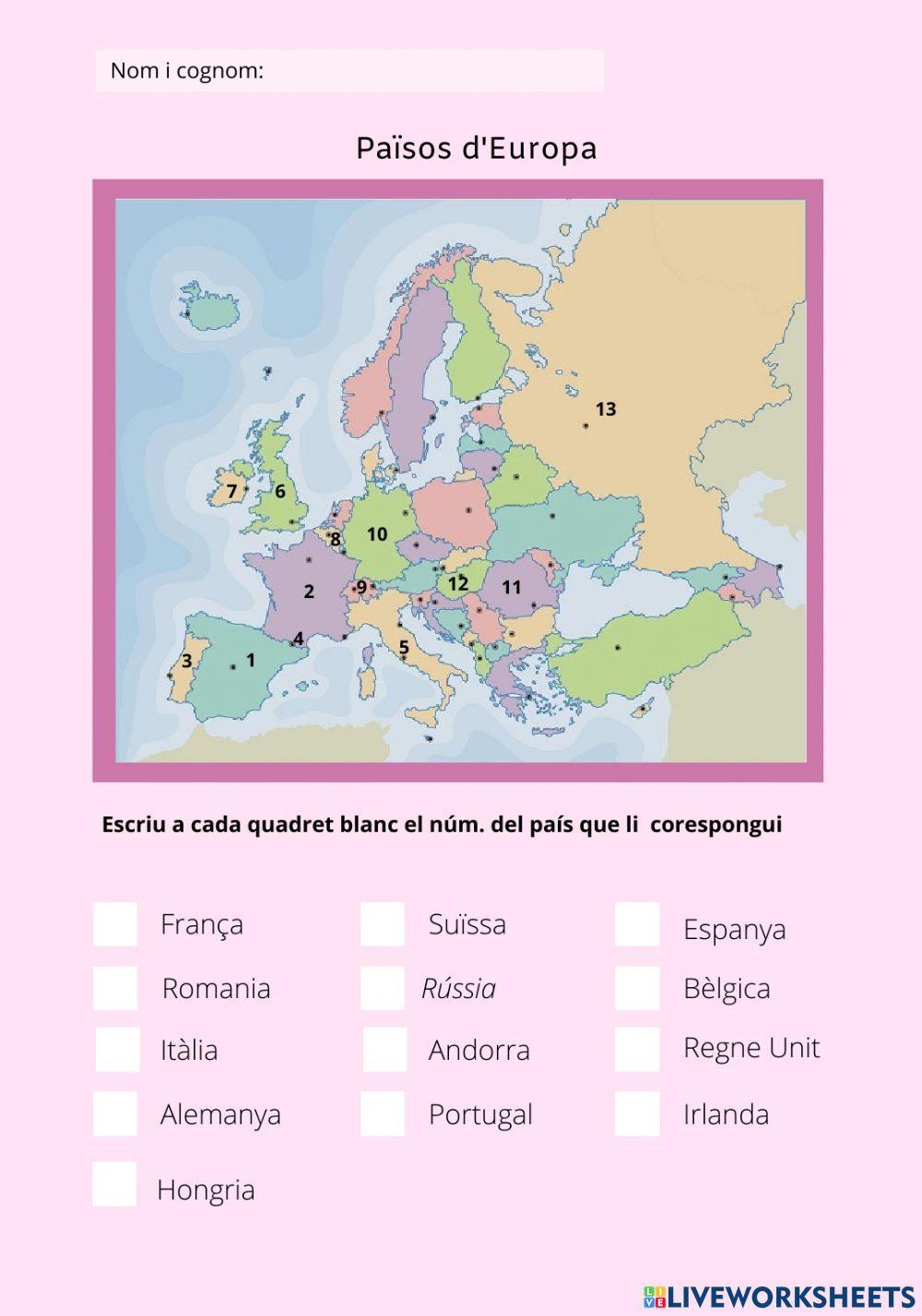 Països d'Europa adaptat