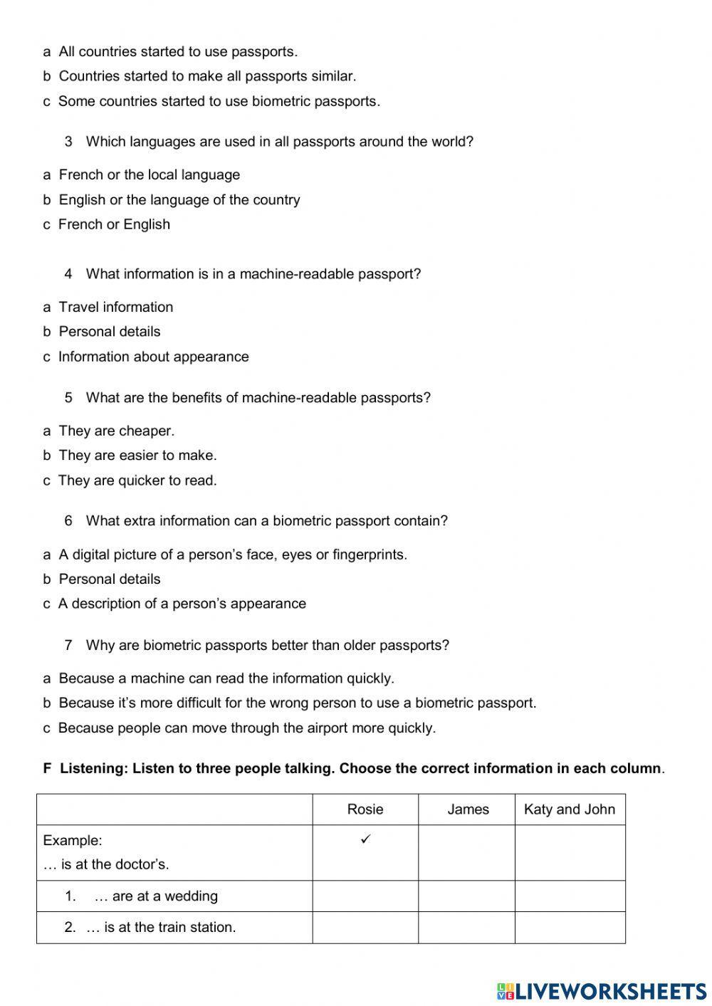 Global elementary Final Test