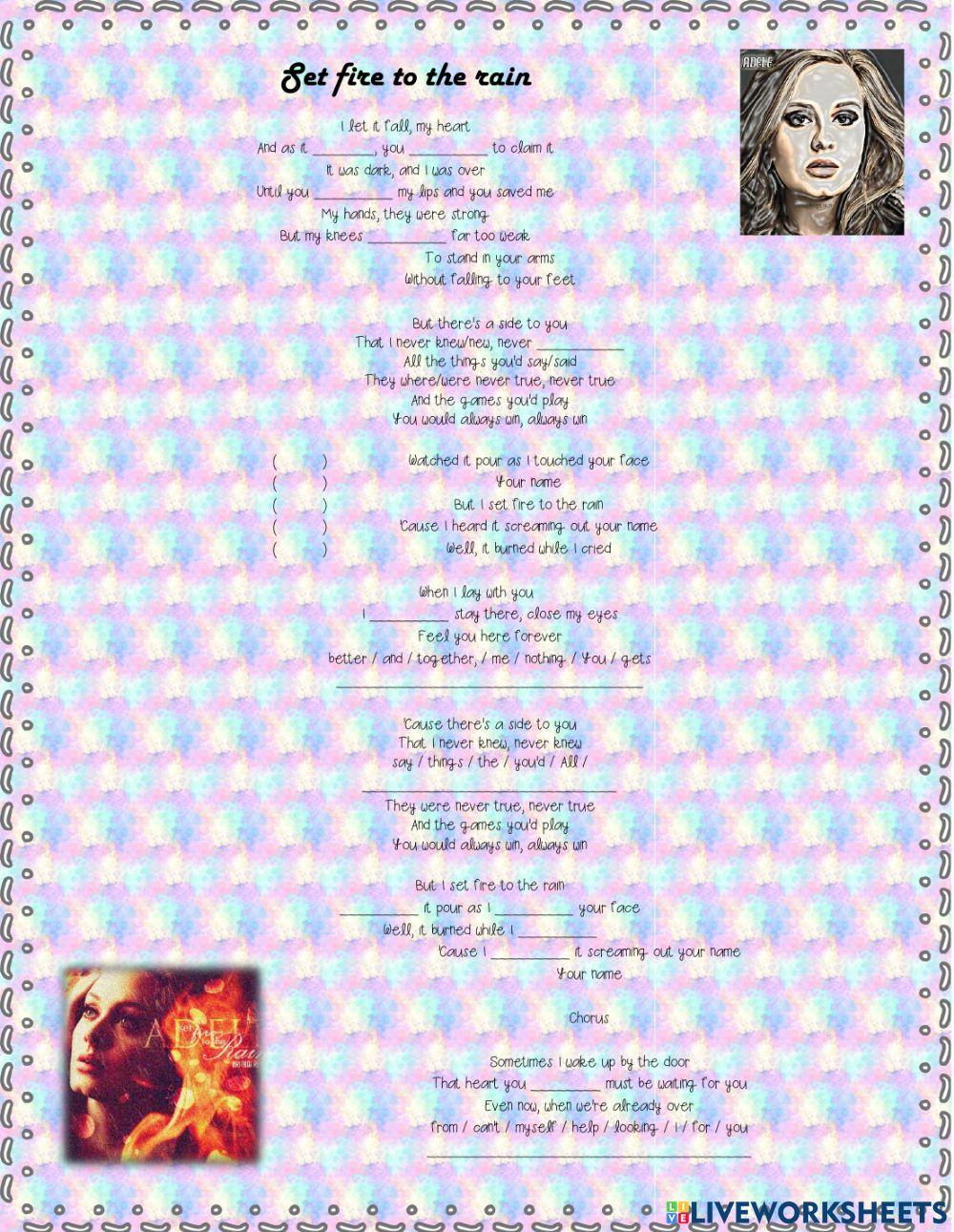 SetFireToTheRain.SimplePast