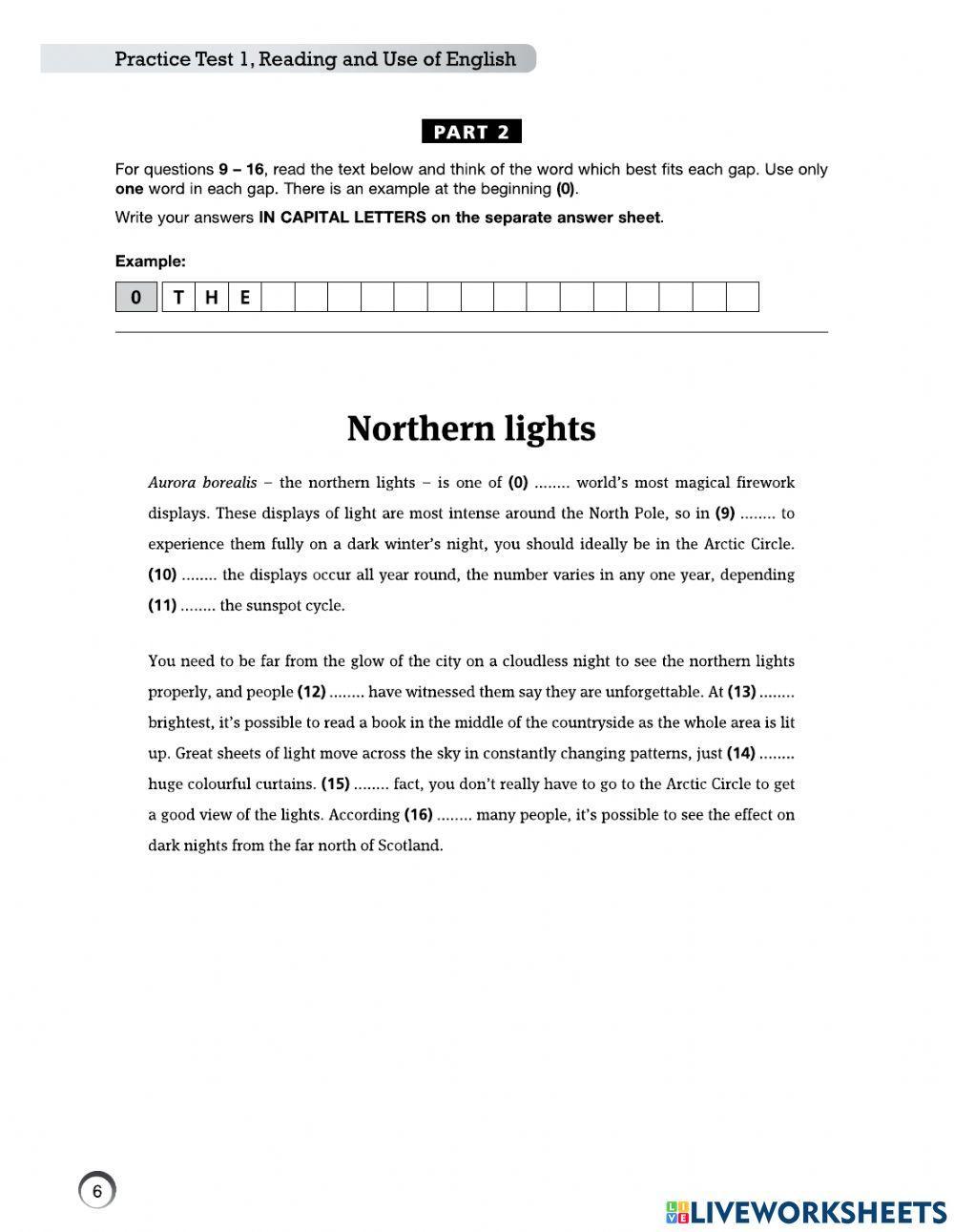Fce reading and use of enbglish 1-4