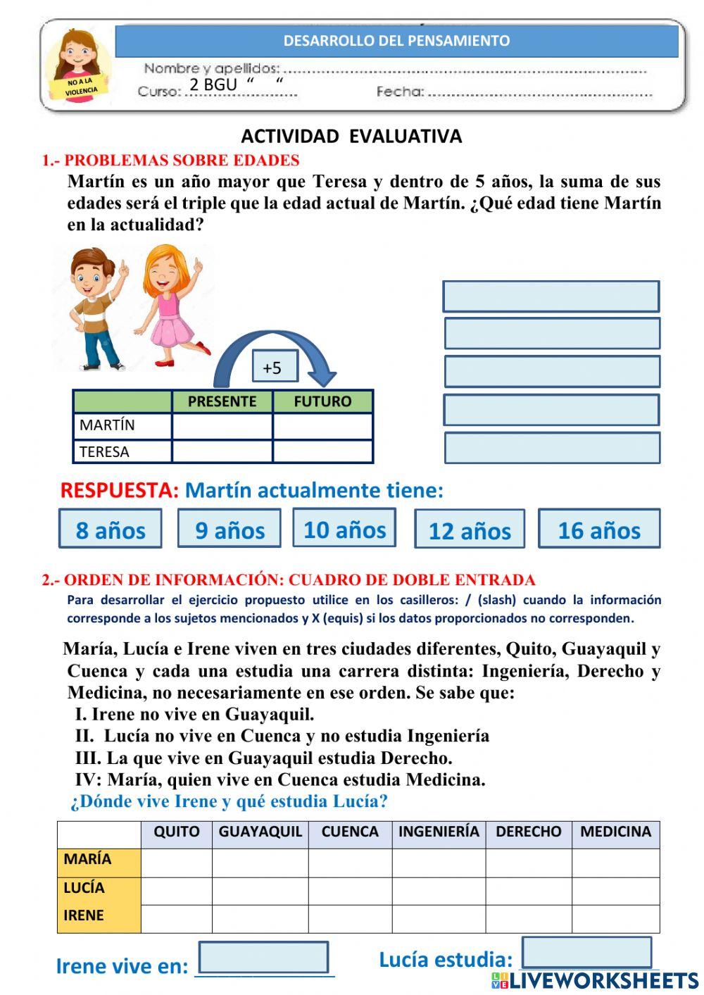 Orden de información