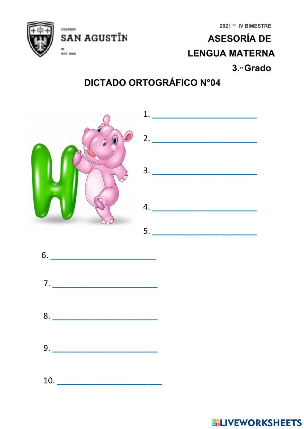 Dictado ortográfico