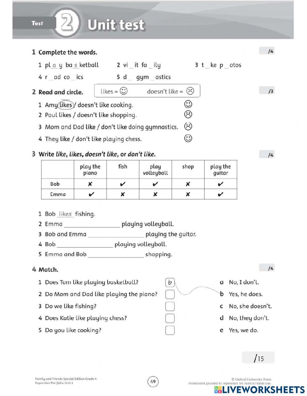 UNIT 2 family and friends 4