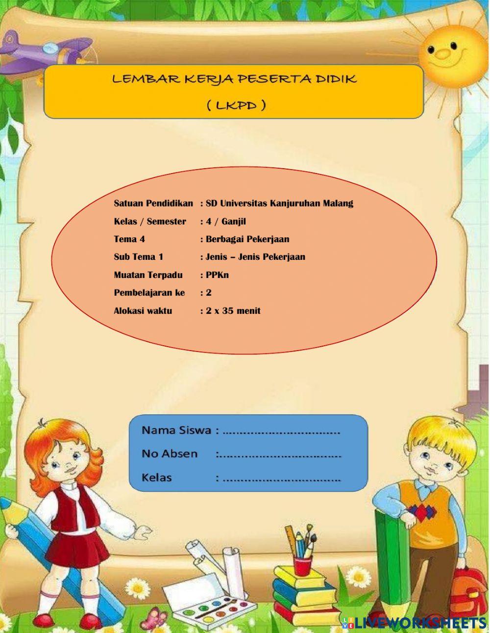 LKPD PPKN Sila Pertama