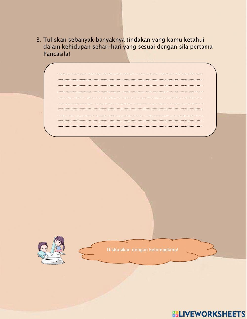 LKPD PPKN Sila Pertama