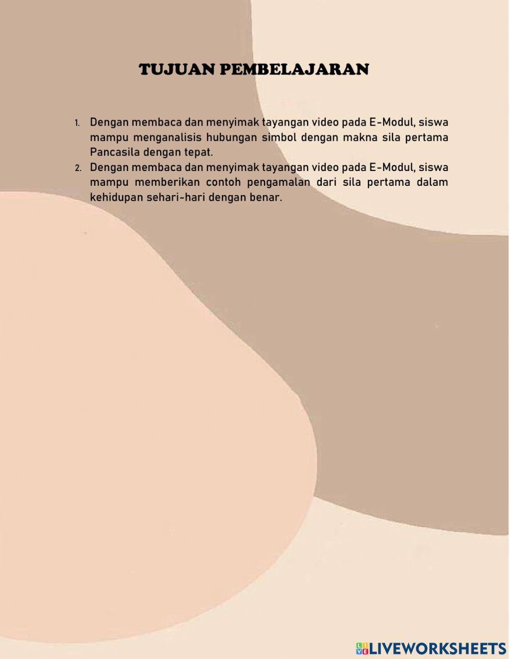 LKPD PPKn Sila Pertama