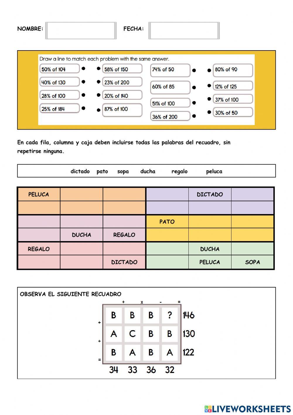 Actividades de lógica ft 5º y 6º