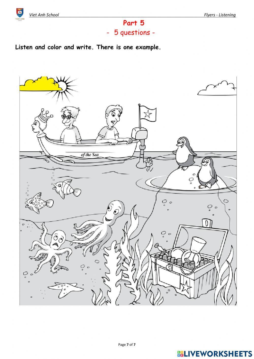 Flyers Listening Test practice 1