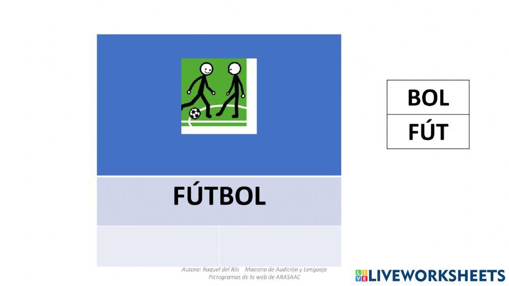 Deportes escritura sílabas