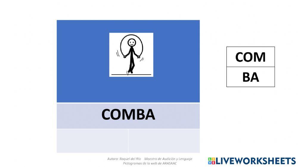 Deportes escritura sílabas