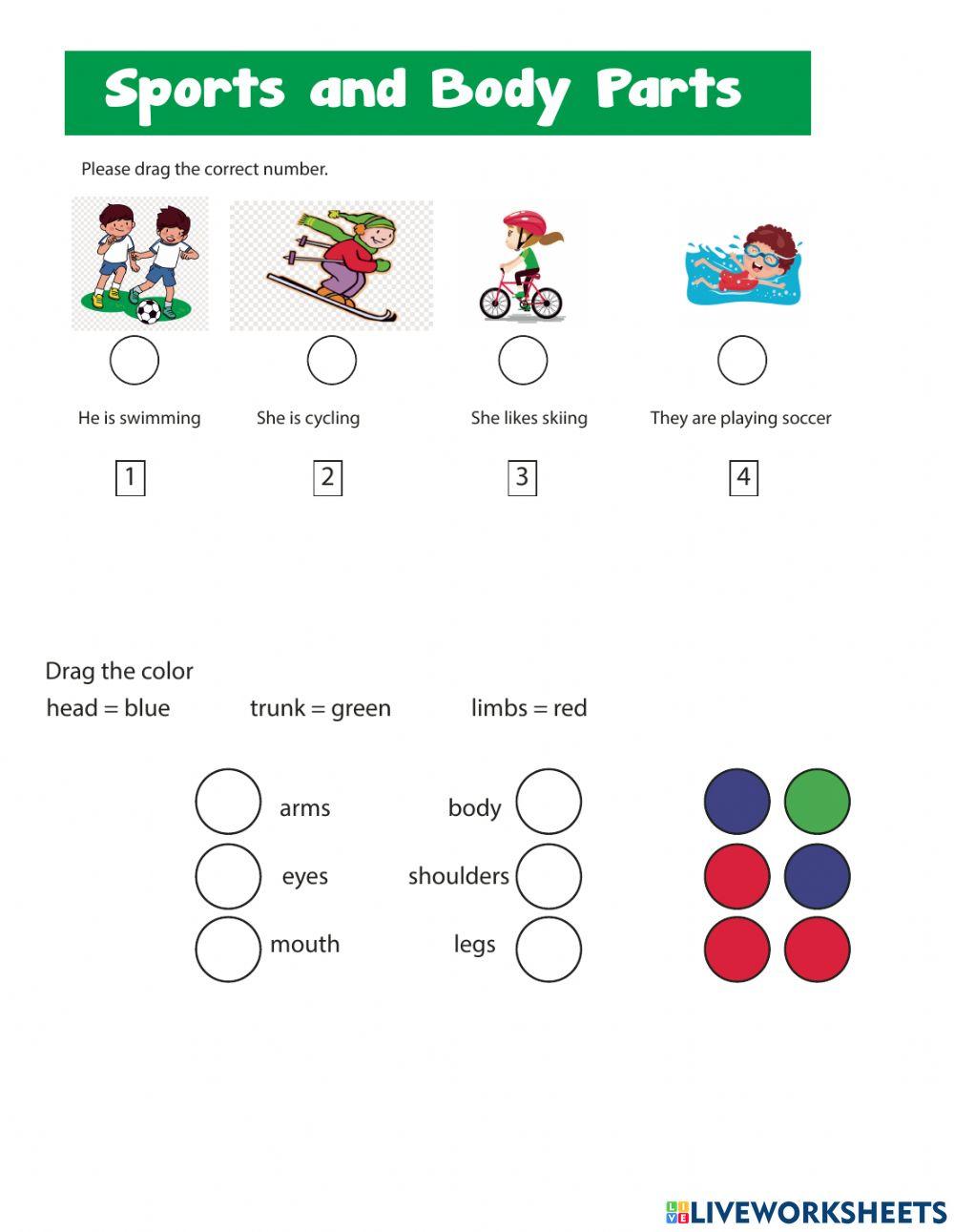 Body parts and sports