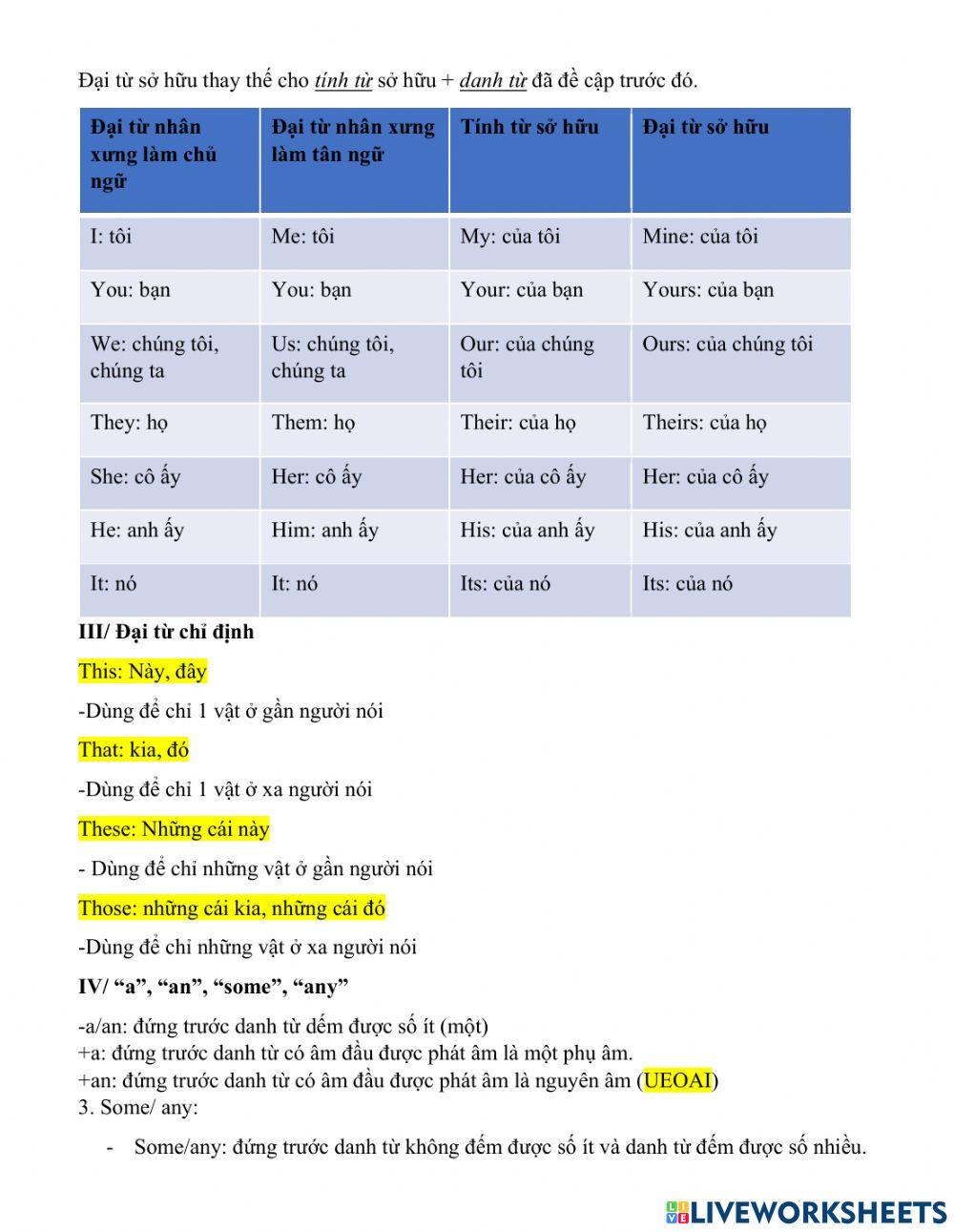 Đề cương ôn tập anh 6