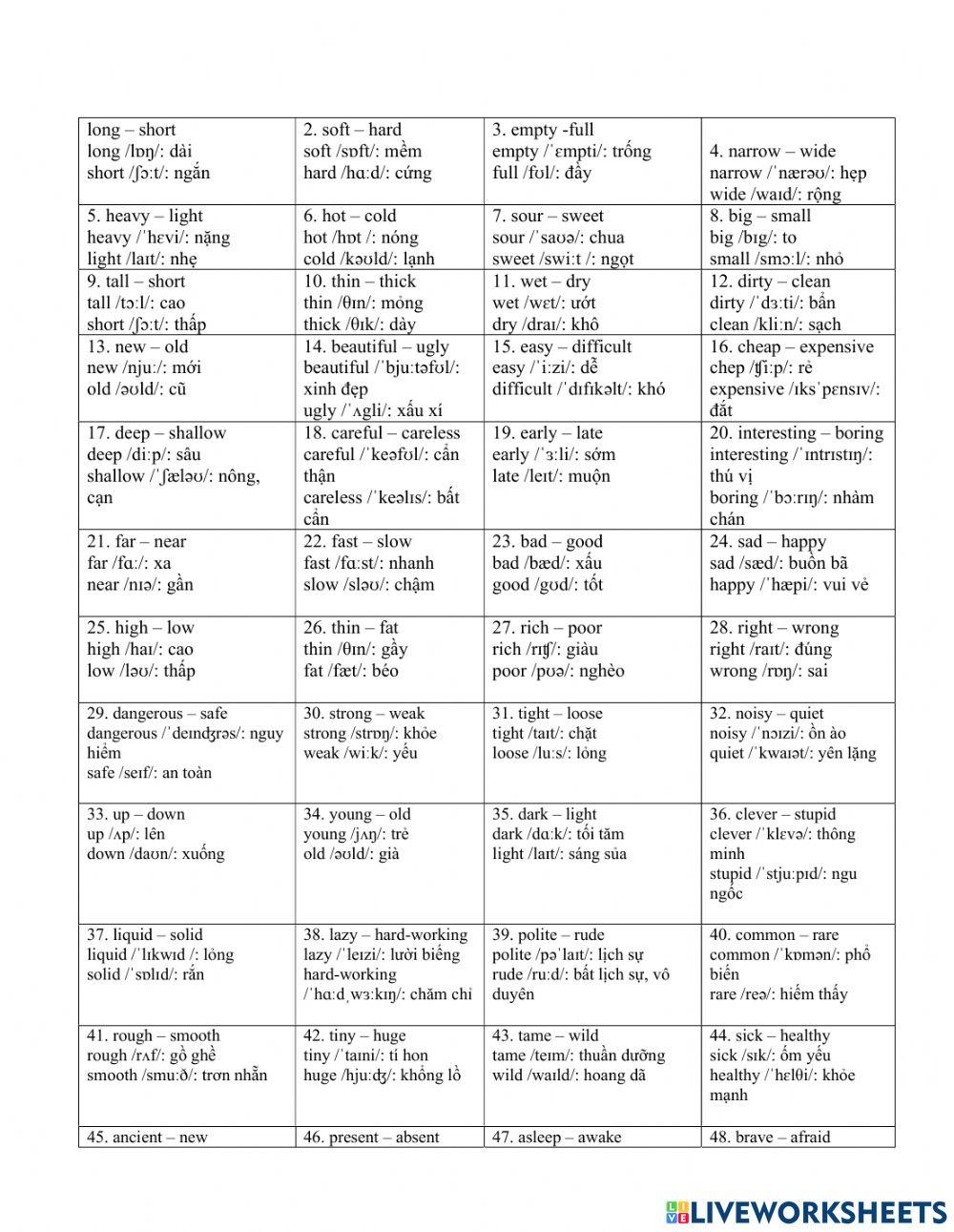 Đề cương ôn tập anh 6