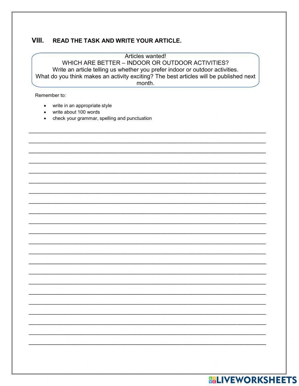 Optimise B1 Progress Test 1