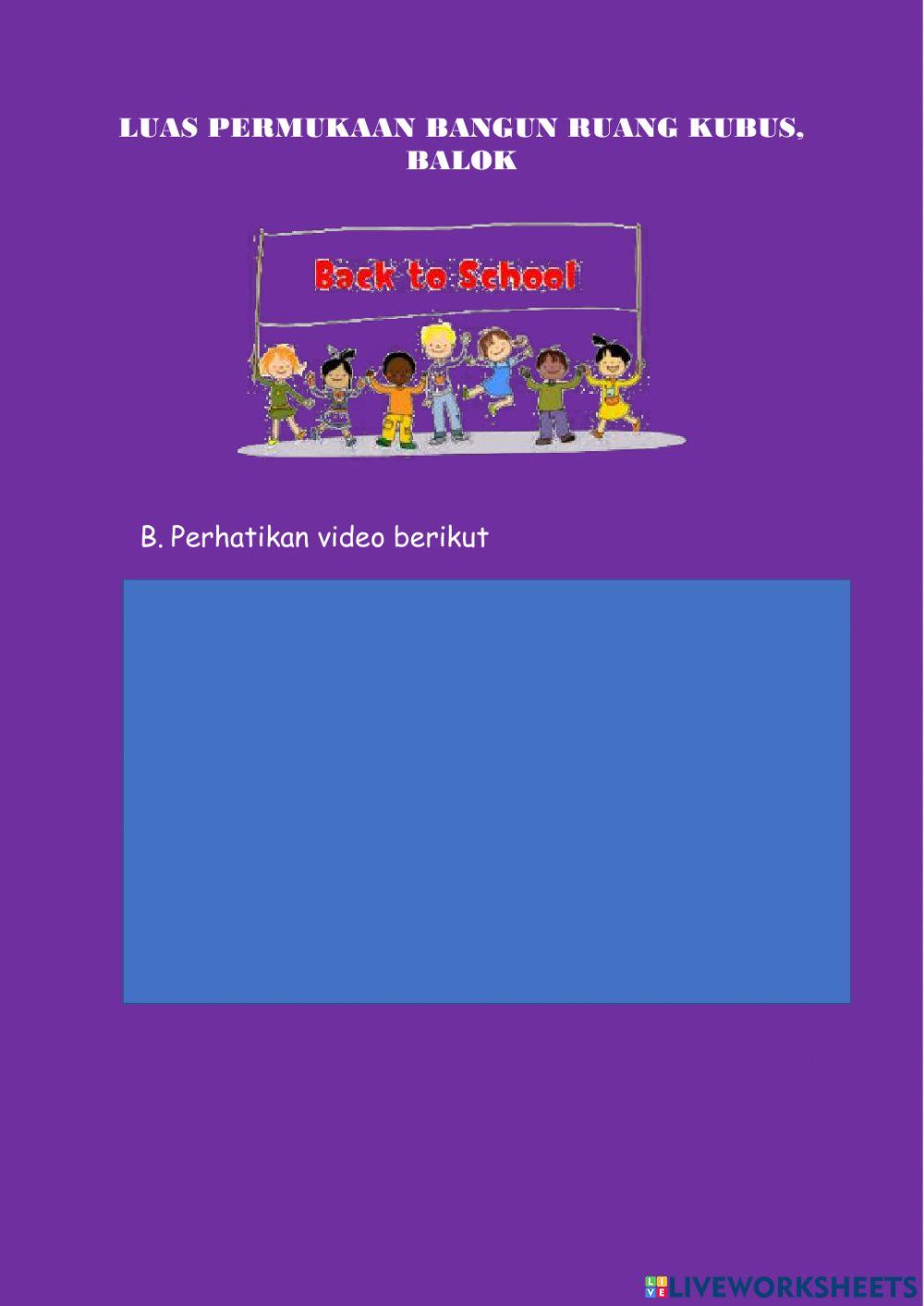 Volume,luas permukaan kubus persegi