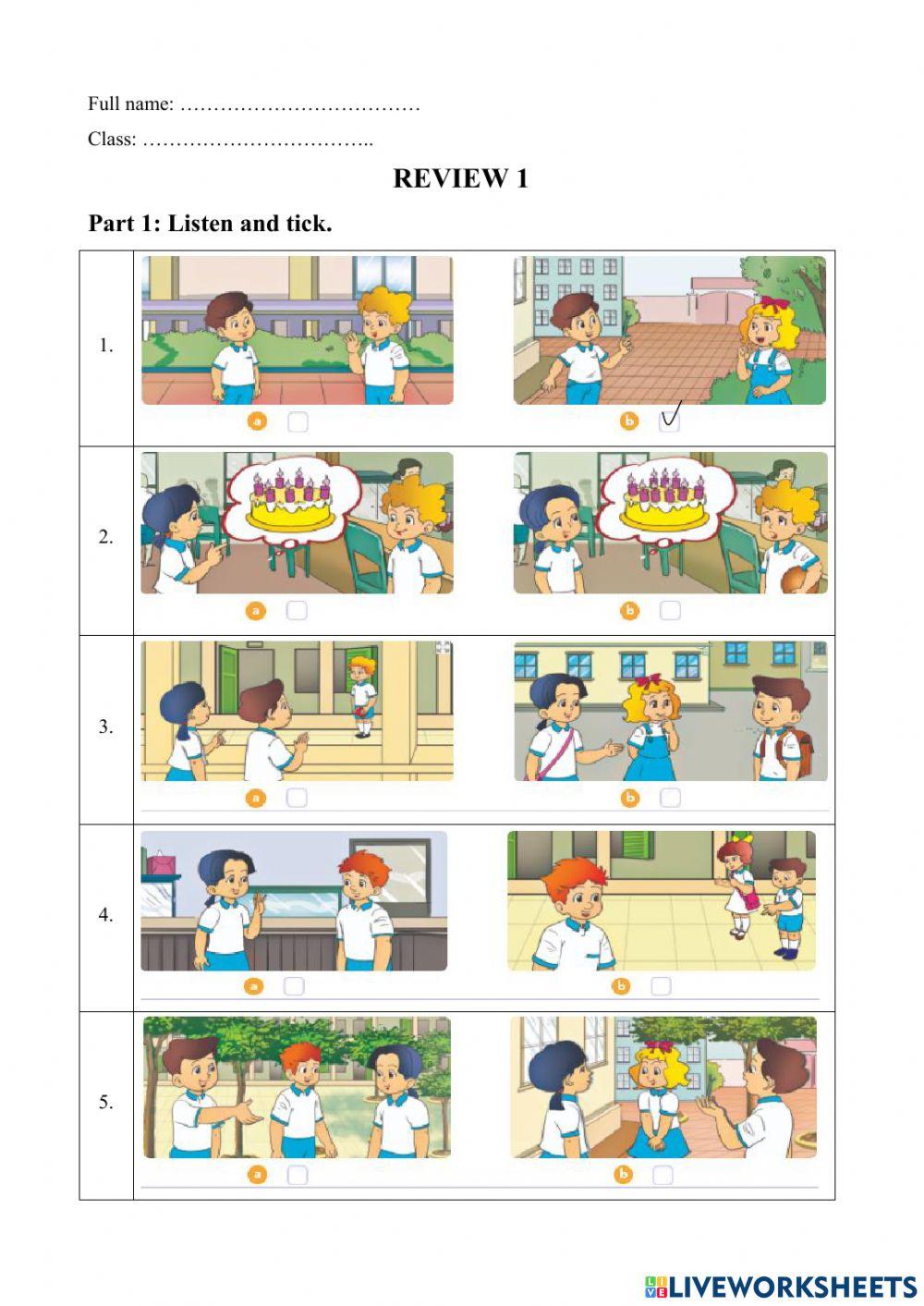 Grade 3 - Review 1