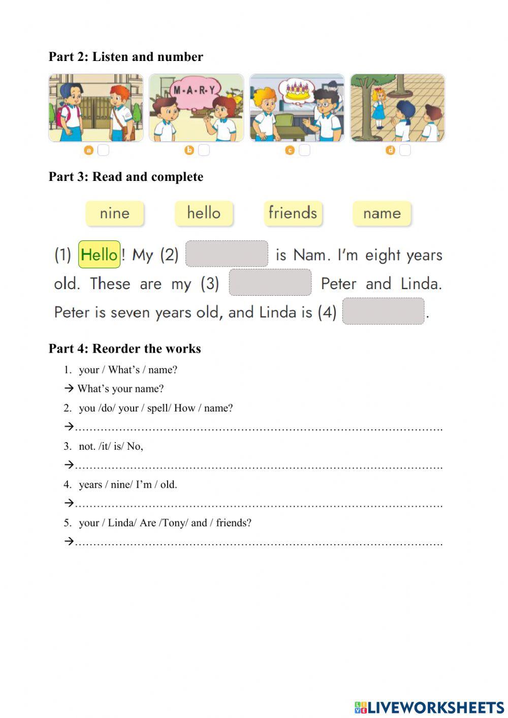 Grade 3 - Review 1