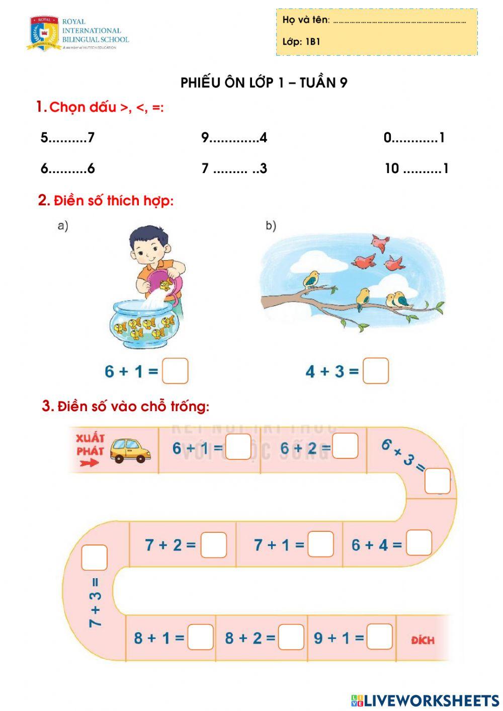 Ôn tập cuối tuần 12