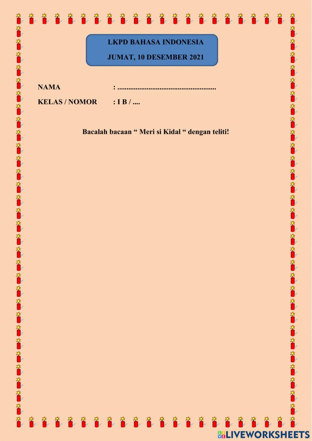 Lkpd bahasa indonesia