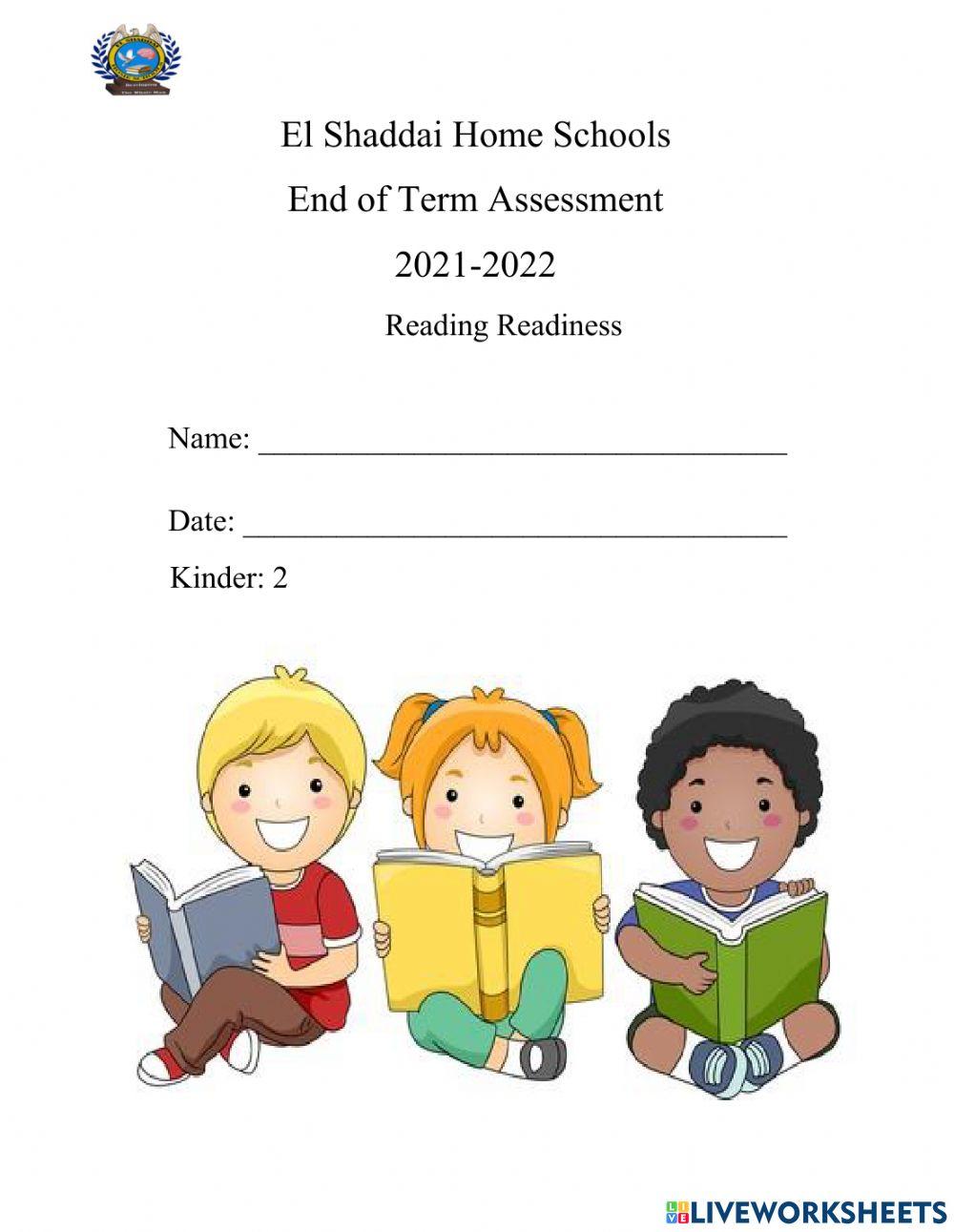 End of Term 1 Assessment