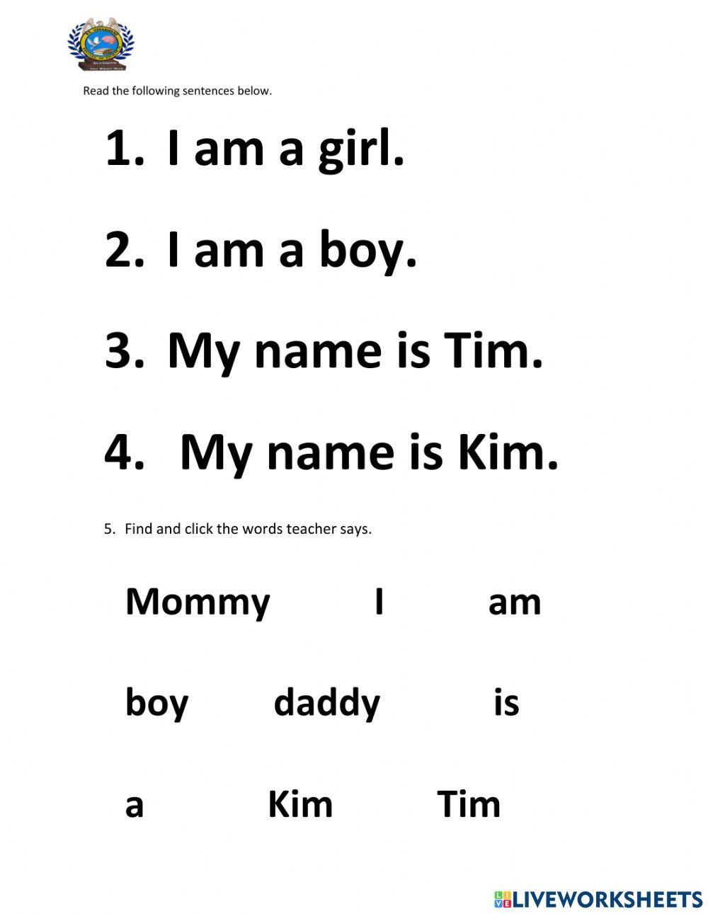 End of Term 1 Assessment