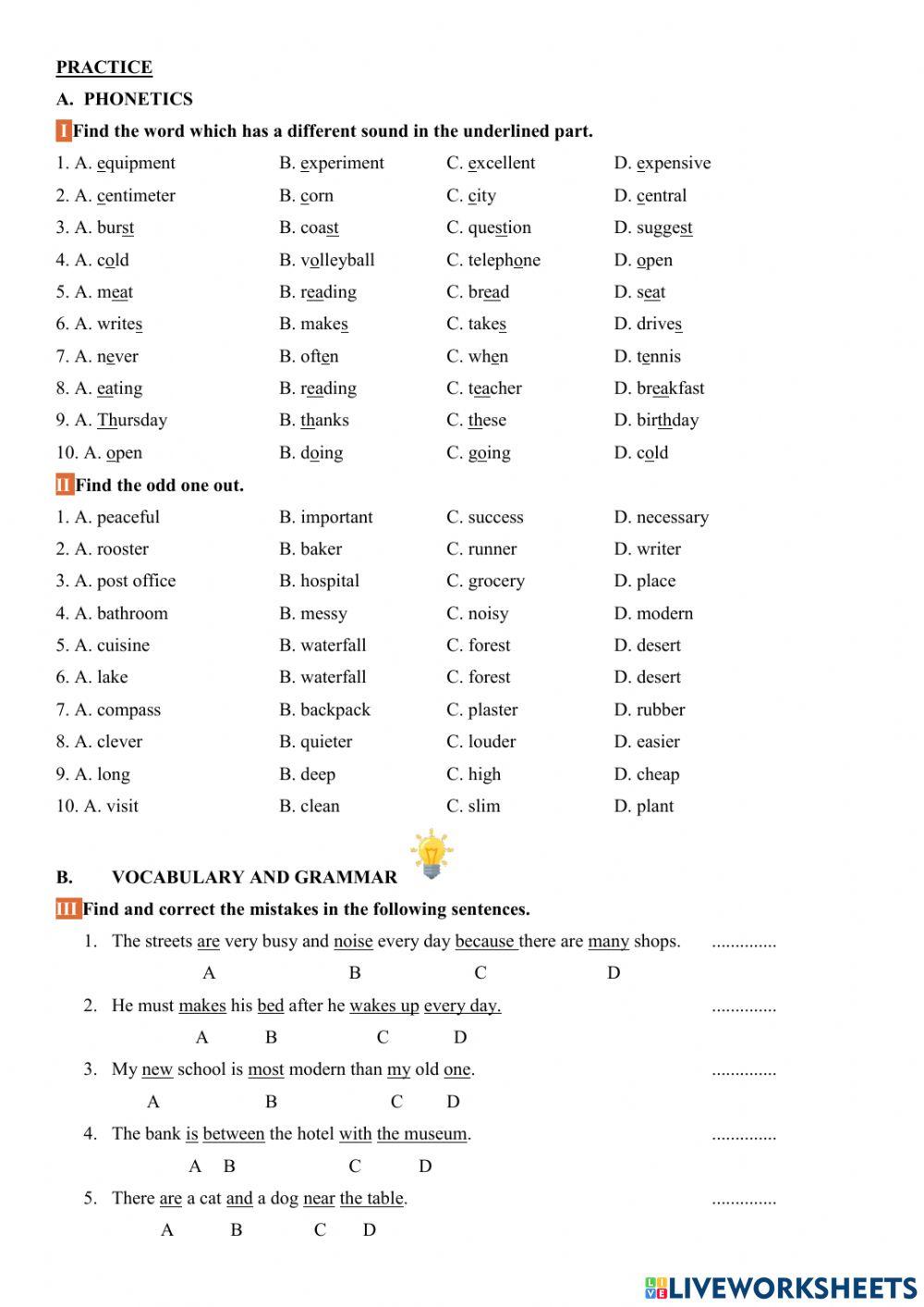 Đề cương ôn thi học kì lớp 6