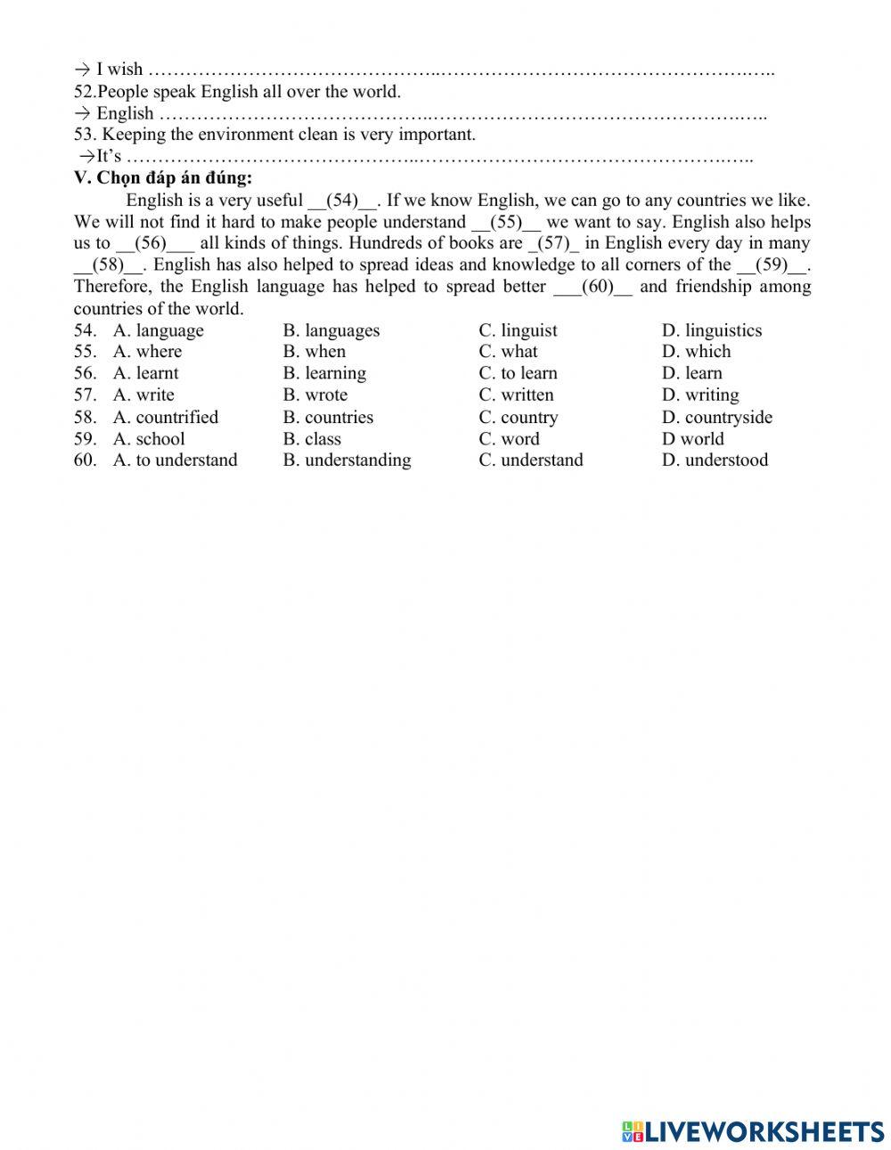 Ôn cuối hk1 lớp 9