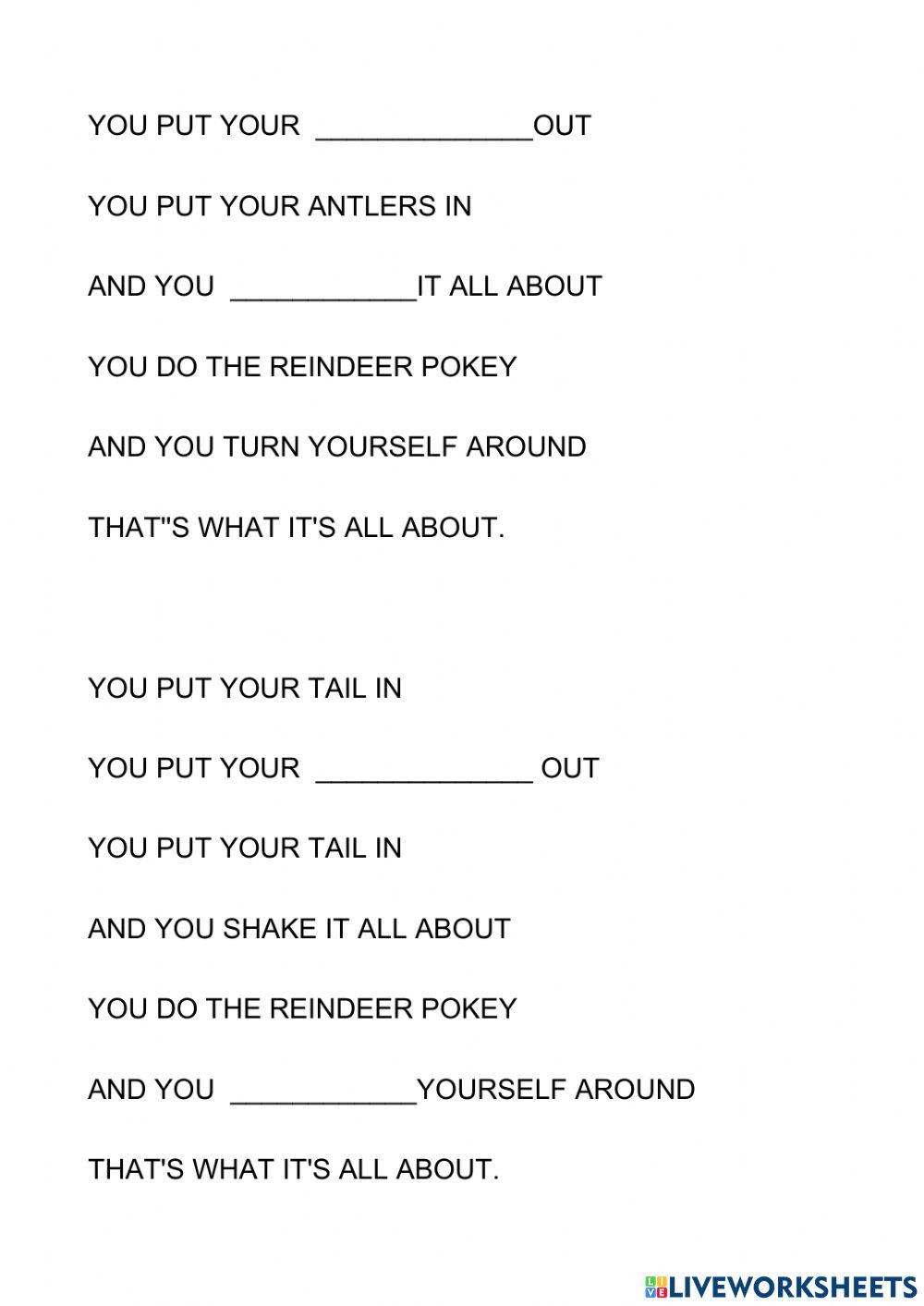 Reindeer Pokey Song